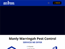 Tablet Screenshot of manlywarringahpest.com.au